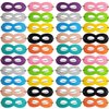 TIHOOD 50PCS Superhero Masks Felt Masks Eye Masks Half Masks Party Masks Kids Mask with Elastic Ribbon for Party, Masquerade, Halloween, Multicolor