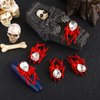 Halloween Nail Charms 12PCS Halloween Spider Nail Art Rhinestone 3D Metal Resin Spider Nail Art Charms Jewels for Acrylic Nails Halloween Nail Gems Nail Art Supplies for Halloween Nail Art Decorations