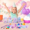 Faccito Mermaid Party Favors Mermaid School Stationery Set Class Reward Gift Notebooks Pencils Sharpener Erasers Stickers Sharpeners Stampers Mermaid Birthday Decoration Supplies (Lovely,86 Sets)