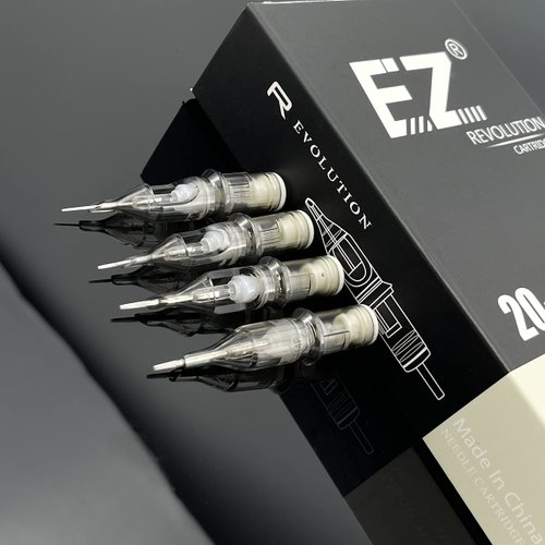 EZ Tattoo Cartridge Needles - 20Pcs #12 (5RL) Standard Round Liner Disposable Tattoo Needles Cartridges for Rotary Tattoo Machine Pen Gun - Revolution