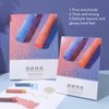 Art Paper, 3.9x3.9in Oil Pastel Paper Pad Easy Coloring Thick Glossy Pure Wood Pulp High Adhesion for Watercolor