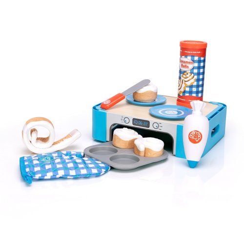 Fat Brain Toys Pretendables Cinnamon Roll Set, Pretend Play Food, Play Food Sets for Kids Kitchen, Imaginative Play Kitchen Food for Ages 3 to 7