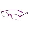 Calabria 718 Flexie Oval Reading Glasses +6.00 Violet Men/Women Bendable One Power Readers Flexible Durable TR90 Frame