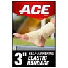ACE 3 Inch Self-Adhering Elastic Bandage, No Clips, Beige, Great for Elbow, Ankle, Knee and More, 2 Count