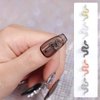 Snake Nail Art Charms 3D Alloy Snake Nail Charms Gold Silver Rose Gold Wave Snake Nail Jewelry Retro Exquisite Three-Dimensional Snake Design Nail Gems for Women Girls Nail Art Decoration 30pcs