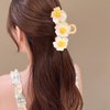 3 PCS Hawaiian Flower Hair Clips Plumeria Hair Clip Hibiscus Flower Hair Clips for Women Girls Thick Thin Hair Beach Hair Accessories Non Slip Strong Hold Hair Catch Clamp Barrettes