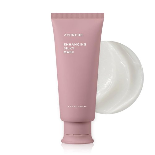 AYUNCHE Enhancing Silky Hair Mask 6.7 fl oz (200ml) [For Dyed & Damaged Hair] | Nourishing & Smoothing Deep Conditioner with Camellia Oil | Korean Salon Brand