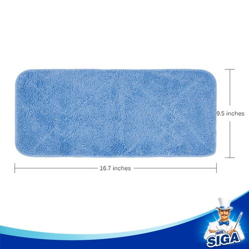 MR.SIGA Professional Microfiber Mop Refills, Pack of 3, Size: 42cm X 23cm