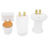 SUNGOOYUE 1/24 Dollhouse Bathroom Set, Mini High Simulation Ceramic Bathtub Toilet Sink Kit for DIY Dollhouse Accessory(#1)