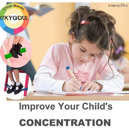 Chair Bands for Kids with Fidgety Feet, Classroom Must Haves, 10 PCS Flexible Seating Thick Stretch Bands