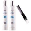 Dikson System FINISH KEIRAS 04 Energy Mousse, Energizing Fixing Foam for Hair Body (w/SLEEKSHOP Premium Carbon Teasing Comb) (10.14 oz (PACK OF 2))