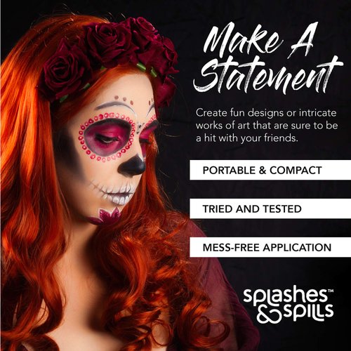 Face and Body Paint Cream, 30ml - Pretend Costume and Dress Up Makeup by Splashes & Spills (Red)