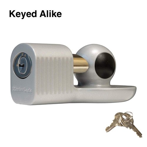 Master Lock Trailer Hitch Lock, Fits 1-7/8 in., 2 in., and Most 2-5/16 in. Trailer Couplers, Weather Resistant Automotive Hitch Lock with Keys, 377KA