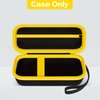 Case Compatible with Portable Air Pump, 120 PSI Air Compressor, Car Tire Inflator Storage Bag for USB Cable, Air House, Connector and Accessories (Box Only)-Black+Yellow Zipper