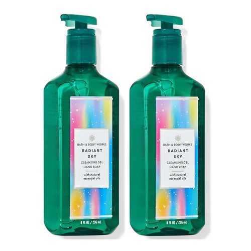 Bath & Body Works Radiant Sky Hand Soap, Cleansing Gel, 8 Fl Oz (Pack of 2) (Radiant Sky)