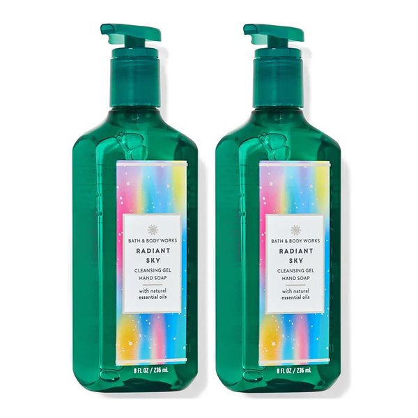 Bath & Body Works Radiant Sky Hand Soap, Cleansing Gel, 8 Fl Oz (Pack of 2) (Radiant Sky)