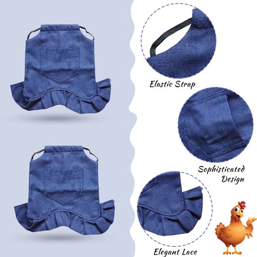 Yinuoday 3PCS Chicken Saddles Hen Apron with Elastic Strap Poultry Protector Hen Care Supplies, Birds Protector for Back and Sides