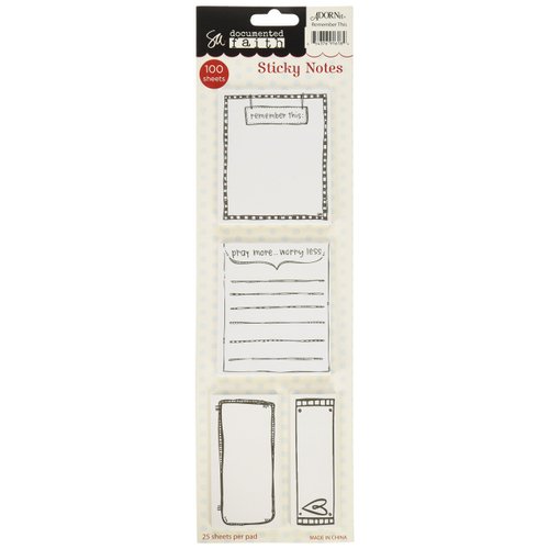 Adorn-It 91618 Documented Faith Sticky Notes (4 Pack), Remember This, White