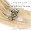 Micro Link Hair Extensions Human Hair 30g 18inch#(1660) Highlight Golden Blonde Microlink Hair Extensions Human Hair Microbead Hair Extensions Microlink Hair Extensions Micro Link Hair Extensions