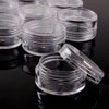Generic Clear Plastic Empty 5 Gram Tiny Small Cosmetic Containers Pot Jars Eye shadow Container Lot Nail Bottles Powder Container (100 Pcs)