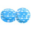Hqyybf Blue Sky White Clouds Birthday Party Supplies, 20 Plates and 20 Napkins, Blue Sky Cartoon Theme Birthday Party Decorations for Baby Kids Shower