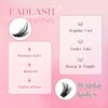 FADLASH Cluster Lashes Individual Lash Extensions DIY Lash Clusters 10-16mm Mixed Length Wispy Faux Mink Eyelash Clusters for Self Application at Home（AD17-D-10-16)