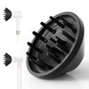 360° Rotating Magnetic Hair Diffuser Attachment for Laifen Hairdryer, Hair Trends High Speed Hair Dryer Difffuser, Compatible with Dyson* Airwrap Styler HS01 HS03 HS05, Black