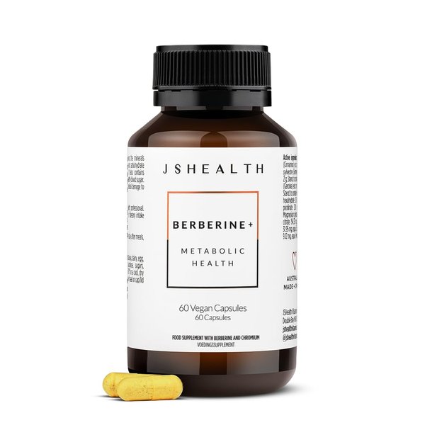 JSHealth Vitamins Berberine+ Formula — Berberine Supplement for Metabolic Health — Vegan, Gluten-Free & Non-GMO. (60 Tablets)