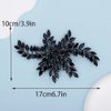Rumtock Black Rhinestones Hair Comb Women Girls Handmade Headpiece Hair Styling Jewelry