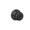 Schlage F51A GEO 622 Georgian Door Knob, Keyed Entry Lock, Matte Black
