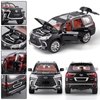 OANMYJJO Toy Cars Lexus 570 Boys Big Off-Road SUV Model Car，1/24 Diecast Metal Car Toys ，with Lights Sound and Pull Back Toy Car，Toy Cars for Boys Age 4-7（Black）