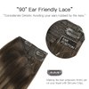 HOTBANANA Wire Hair Extensions, 18 inch 95g Chocolate Brown to Caramel Blonde Fish Line Hair Extensions Real Human Hair Straight Invisible Wire Hair Extensions Remy Hair Extensions