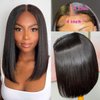 LICHANG 16 Inch 4x4 Lace Closure Bob Wigs Human Hair Wear And Go Short Bob Wigs Human Hair Straight Glueless Wigs Pre Plucked with Baby Hair for Black Women 180% Density
