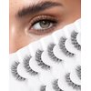 Natural Lashes Mink Natural Eyelashes False Eyelashes Natural Look False Lashes Wispy Eye Lashes Cat Eyelashes Fake Lashes KD45