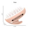 Lisaavo Scalp Exfoliator Brush 3-n-1 Scalp Massager Shampoo Brush with Three Bristles-Soft, Medium and Hard,Pink