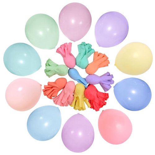 HoveBeaty Latex Party Balloons Assorted Macaron Colors 12 Inches Thicken Birthday Rainbow Balloons 100 Pcs for Kids' Party Wedding Christmas Arch Garland