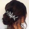 Easedaily Crystal Bride Wedding Hair Comb Silver Rhinestone Bridal Hair Pieces Hair Clip Hair Accessories for Women and Girls (A-silver)