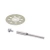 Hamineler 30 Pcs Diamond Cutting Wheel (25mm/20mm/16mm Each 10), Diamond Coated Cutting Wheel and 6pcs 3mm Mandrel for Rotary Tool