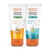 VLCC Serum AM+PM Combo Face Wash | Salicylic Acid Helps Reduce Acne | Hyaluronic Acid Hydrates Skin Barrier | Morning + Night Facial Cleanser | 5.07 Fl Oz/150 ml Each (2 Piece Set)