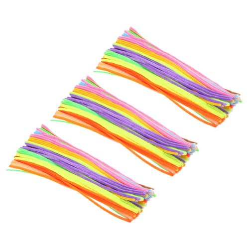 PATIKIL 30CM/12Inch Pipe Cleaners, 300 Pack Flexible Chenille Stems for DIY Art Creative Crafts Party Decorations Handicrafts Handwork, Light Multicolor