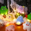 Hungdao 12 Pcs Christmas Plush Keychain Bulk Mini Plush Small Stuffed Animal Bulk Stocking Stuffers Valentines Gifts for Kids Goodie Bag Fillers Devil Theme Party Favors