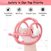 Mombella Snail Teething Rattle Toys for Babies 0-6 Months, Baby Teethers & Rattles Toys 6-12 Months, Silicone Infant Teething Toys for 3-9 Months Old, Great Newborn Gifts for Boys Girls, Pink