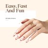 beetles Gel Polish 5 in 1 Nail Glue and No Wipe Top Coat Kit 2PCS 15ML for Gel Nails Easy Nail Extension Gel, Soak Off LED Gel Shine Finish and Long Lasting