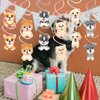 24pcs Dog Paw Hanging Swirls Ceiling Streamers Decorations,Dog Paw Party Decoration Dog Paw Baby Shower Supplies, Suitable for Dog Paw Party Decoration Supplies
