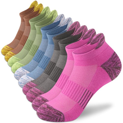 Amutost Ankle Socks Womens Athletic Running Comfort Ankle Socks Cushioned 3/5/6Pairs