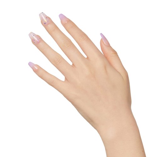 KISS imPRESS No Glue Mani Press On Nails, Design, All I Want', Purple, Medium Size, Coffin Shape, Includes 30 Nails, Prep Pad, Instructions Sheet, 1 Manicure Stick, 1 Mini File