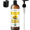 velona USDA Certified Organic Sunflower Oil - 32 fl oz | 100% Pure and Natural Carrier Oil | High Oleic, Refined, Expeller Pressed | Cooking, Skin, Hair, Body & Face Moisturizing