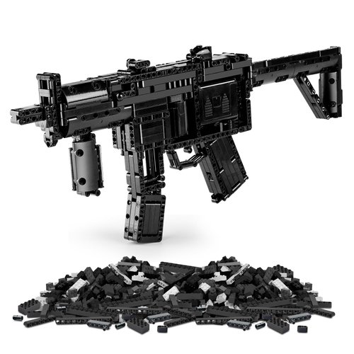 Lrure Automatic Building Blocks Playset for MOC, DIY Assembling Building Toys Set with Motor, Splicing Technology Brick Gun Model Kit for Military Fans and Collectible (783 Pcs)