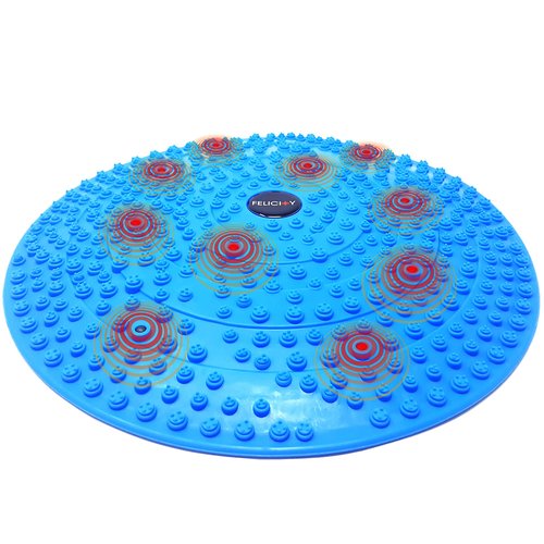 Daiwa Felicity Foot Massager Mat - Reflexology Mat with Magnetic Therapy Acupressure Disc - Ergonomic Acupressure Mat for Feet Relaxation, Pressure Point Pad for Foot Pain Relief - FSA/HSA Eligible