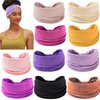 SEVENHEAD Headbands for Women, Yellow Non Slip Hair Wrap Yoga Elastic Hair Bands Workout Running Sport Wide-Side Sweat-Absorbing and Anti-Perspiration for Girls